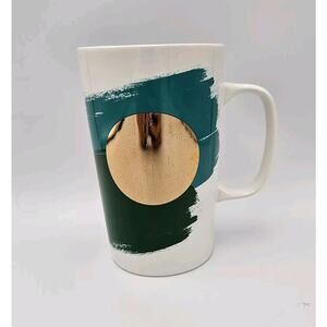 Starbucks 2014 Gold Dot Collection Mug Cup Watercolor Green 16oz Abstract Modern